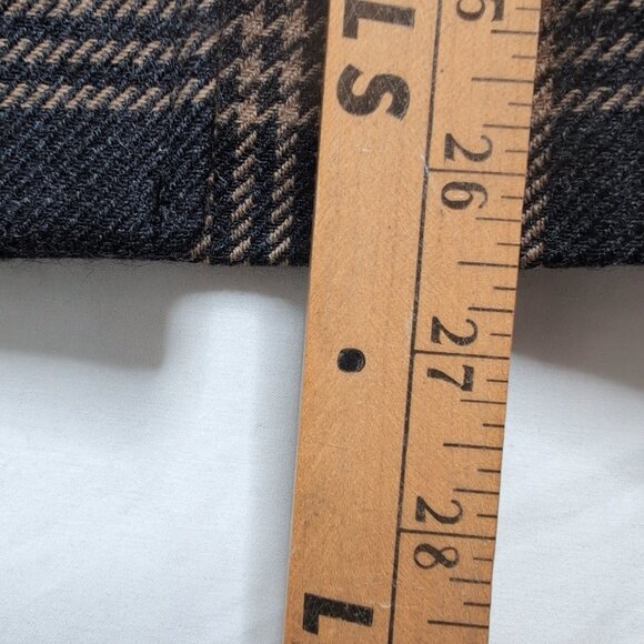 Aquascutum 2-Piece Suit Brown/Tan Houndstooth Skirt/Jacket 100% Wool, Size 8 - Picture 11 of 15